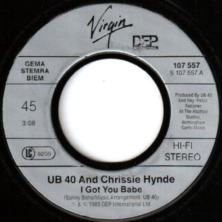 Ub With Chrissie Hynde I Got You Babe Si Germany Vg Vg