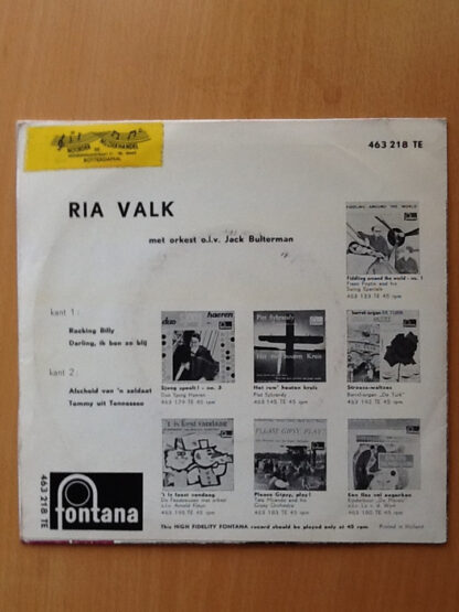 Ria Valk - Ria Valk (7"EP 1961) - Afbeelding 2