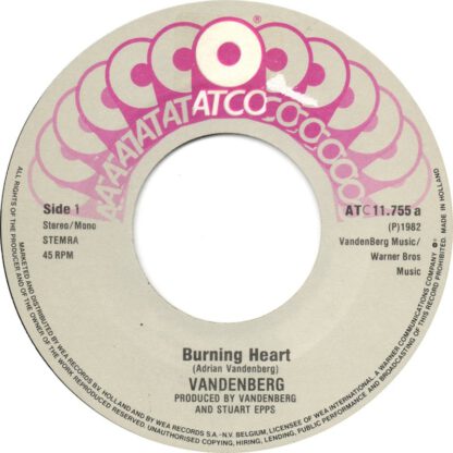 Vandenberg - Burning Heart (7"si 1982) - Afbeelding 3