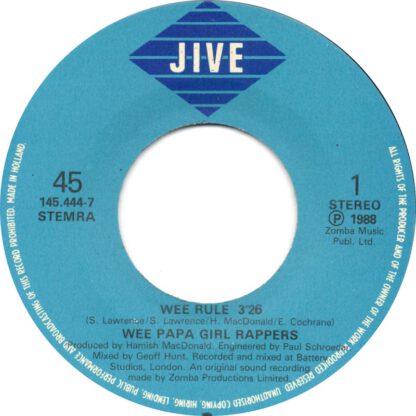 The Wee Papa Girl Rappers - Wee Rule (7"si 1988) - Image 3