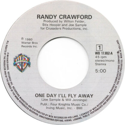 Randy Crawford - One Day I'll Fly Away (7"si NL 1980) - Image 3