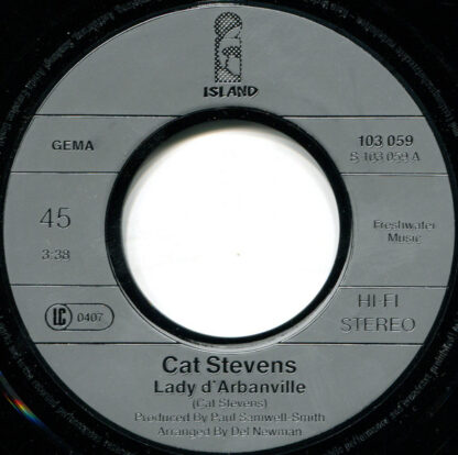 Cat Stevens - Lady d'Arbanville / Can't Keep It In (7"si Germany 1988 re-release) - Image 3