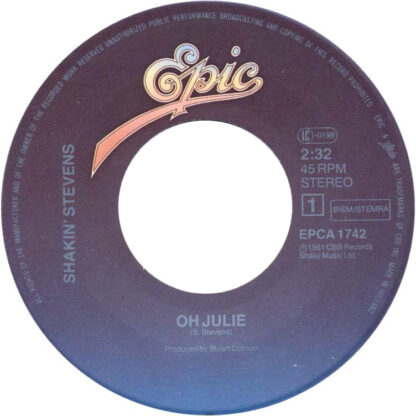 Shakin' Stevens - Oh Julie (7"si NL 1981) nm-/g+ - Image 2