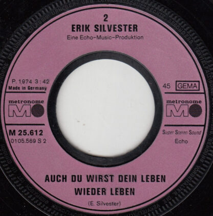 Erik Silvester - Doch am Abend, da Kommen die Träume (7"si 1974) - Afbeelding 3