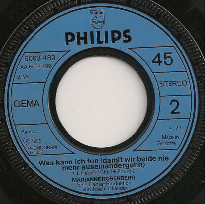 Marianne Rosenberg - Ich Bin Wie Du (7"si Germany 1975) Rare issue!! - Image 4