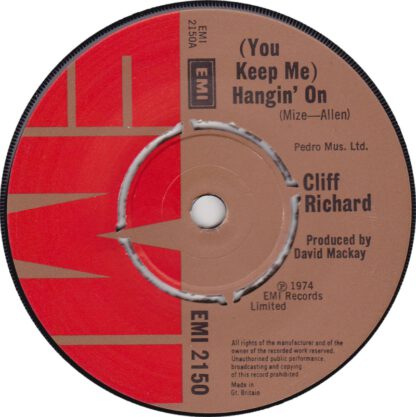 Cliff Richard - (You Keep Me) Hangin' On (7"si UK 1974) PROMO/Factory Sampler