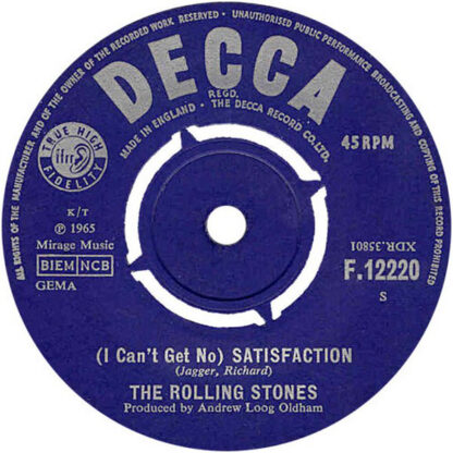 The Rolling Stones - (I Can't Get No) Satisfaction (7"si NL 1965) Rare export-copy