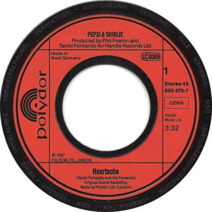 Pepsi & Shirlie - Heartache (7"si Germany 1987) - Afbeelding 3