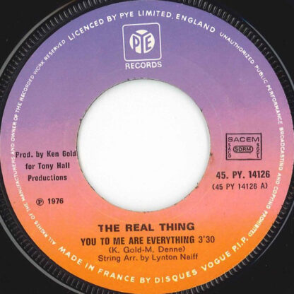 The Real Thing - You to Me Are Everything (7"si France 1976) - Afbeelding 2