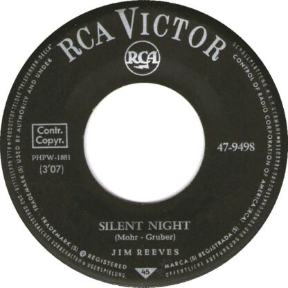 Jim Reeves - White Christmas / Silent Night (7"si Germany 1963) - Afbeelding 4