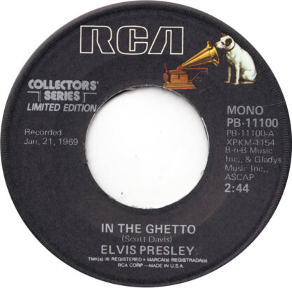 Elvis Presley ‎– In the Ghetto / Any Day Now (7"si US 1977) Collectors' Series - Limited Edition vg/vg+