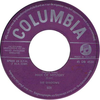 The Shadows - (Theme from) Man of Mystery (7"si NL 1960)