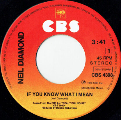 Neil Diamond - If You Know What I Mean (7"si NL 1976) - Afbeelding 3