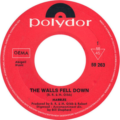 The Marbles - The Walls Fell Down (7"si Germany 1969)