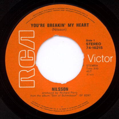 Nilsson - You're Breakin' My Heart / Spaceman (7"si NL 1972) - Image 2