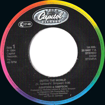 Ashford & Simpson - Outta the World (7"si NL 1984) - Afbeelding 2