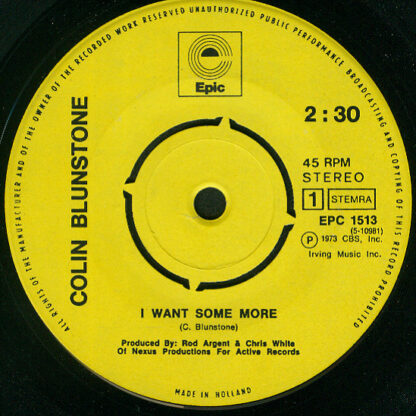 Colin Blunstone - I Want Some More (7"si NL 1973) - Afbeelding 3