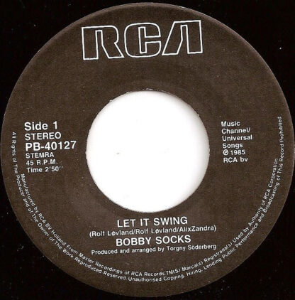 Bobbysocks! - Let It Swing (7"si NL 1985) Eurovision Song Contest-winner - Afbeelding 2