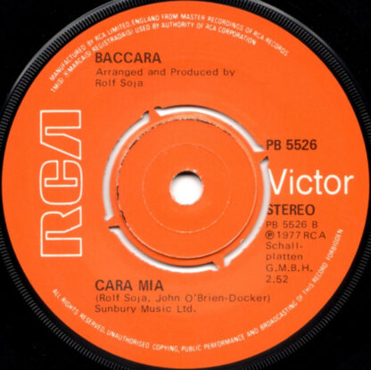 Baccara - Yes Sir, I Can Boogie (7"si UK 1977) - Afbeelding 2