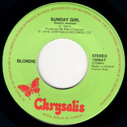 Blondie - Sunday Girl (in English & in French) 7"si NL 1978 - Afbeelding 3