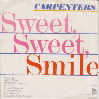 Carpenters ‎– Sweet, Sweet Smile (7"si NL 1977) nm/vg++
