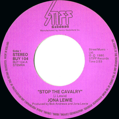 Jona Lewie ‎– Stop The Cavalry (7"si NL 1980) - Afbeelding 3