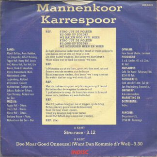 Mannenkoor Karrespoor – Stro-race (7"si NL 1991) - Het Plaathuis