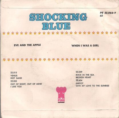 Shocking Blue ‎– Eve and the Apple (7"si Belgium 1972) - Image 2