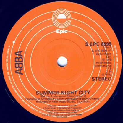 ABBA  – Summer Night City (7"si UK 1978)