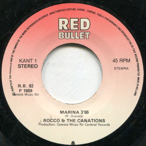 Rocco (Granata) & The Carnations ‎– Marina (7"si NL 1989) House-version ...