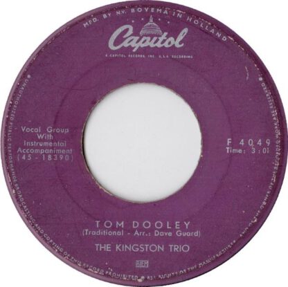 The Kingston Trio‎ – Tom Dooley (7"si NL 1958) vg+