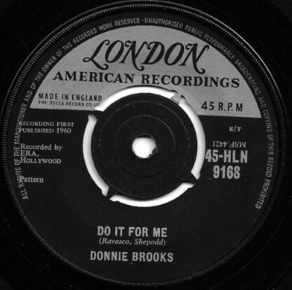 Donnie Brooks ‎– Mission Bell (7"si UK 1960) vg++ - Afbeelding 2