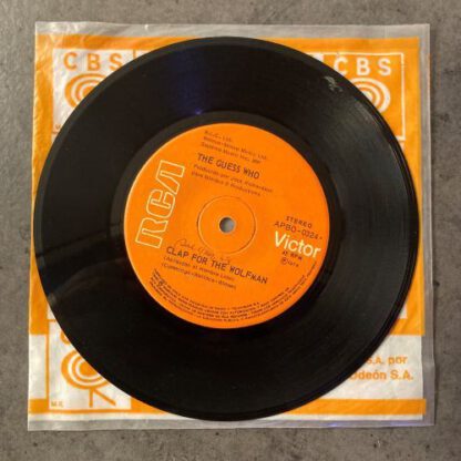 The Guess Who featuring Wolfman Jack! – Clap for the Wolfman (7"si Chile 1974)  vg++/vg+