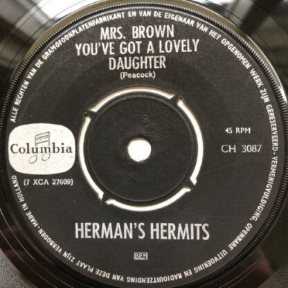 Herman's Hermits ‎– Mrs. Brown You've Got a Lovely Daughter (7"si NL 1965) vg