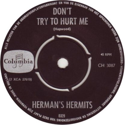 Herman's Hermits ‎– Mrs. Brown You've Got a Lovely Daughter (7"si NL 1965) vg - Afbeelding 2