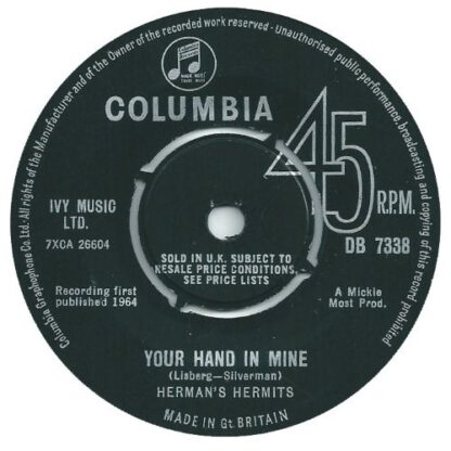 Herman's Hermits ‎– I'm Into Something Good (7"si UK 1964) vg+ - Image 2