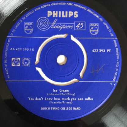 The Dutch Swing College Band ‎– Ice Cream (7"EP NL 1960) vg++/nm - Image 3