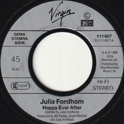 Julia Fordham - Happy Ever After (7"si Germany 1988) vg/vg - Afbeelding 3