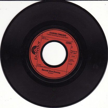 Zucchero "Sugar" Fornaciari ‎– Senza una Donna (7"si Germany 1987) nm/vg+ - Afbeelding 3