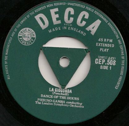 Pierino Gamba & LSO ‎– La Gioconda / I Vespri Siciliani (7"EP UK 1957) vg++/vg++ - Afbeelding 3