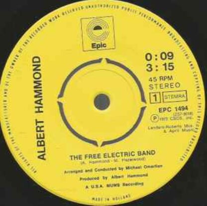 Albert Hammond – The Free Electric Band (7"si NL 1973) nm/vg++ - Afbeelding 3