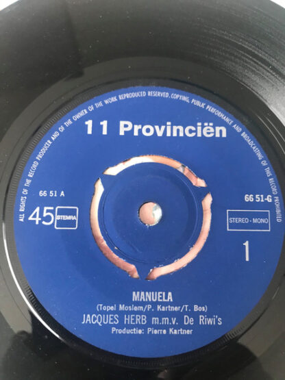 Jacques Herb – Manuela (7"si NL 1971) nm/vg - Afbeelding 2