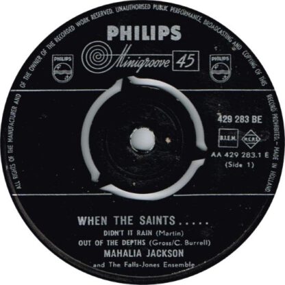 Mahalia Jackson ‎– When The Saints... (7"EP NL 1960) vg+/vg++ - Image 3