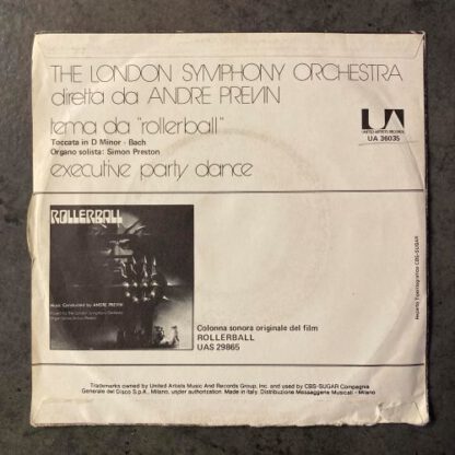 The London Symphony Orchestra & Andre Previn - Tema da "Rollerball" (7"si Italy 1975) nm/vg+ - Afbeelding 2