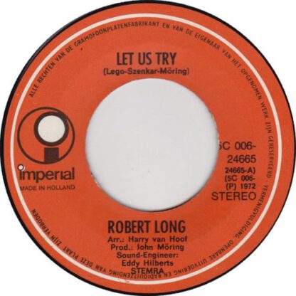 Robert Long - Let Us Try (7"si NL 1972) nm/vg++ - Afbeelding 3