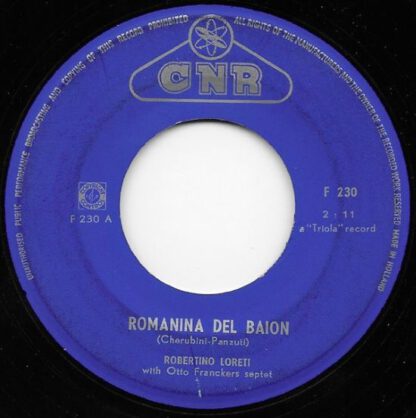 Robertino Loreti ‎– Romanina Del Baion / Cerasella (7"si NL 1961) vg/vg+