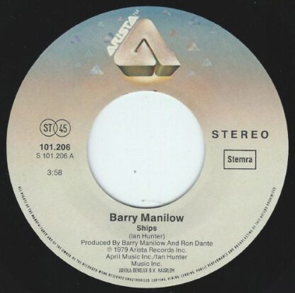 Barry Manilow ‎– Ships (7"si NL 1979) vg++/vg++ - Image 3