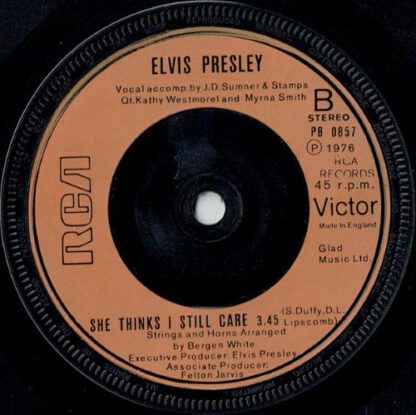 Elvis Presley ‎– Moody Blue (7"si UK 1976) vg++/vg+ - Afbeelding 2