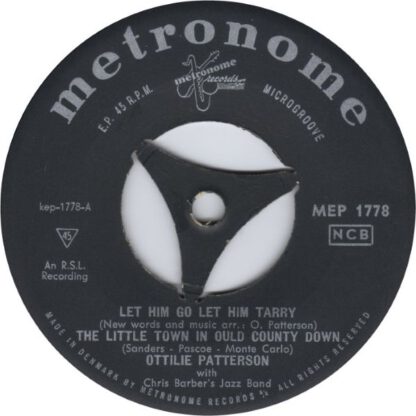 Ottilie Patterson with Chris Barber's Jazz Band ‎– Ottilie Swings The Irish (7"EP DK 1960) vg+