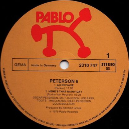 Oscar Peterson Big 6 at The Montreux Jazz Festival 1975  ‎– Peterson 6 (LP Germany 1975) nm/vg++ - Afbeelding 3